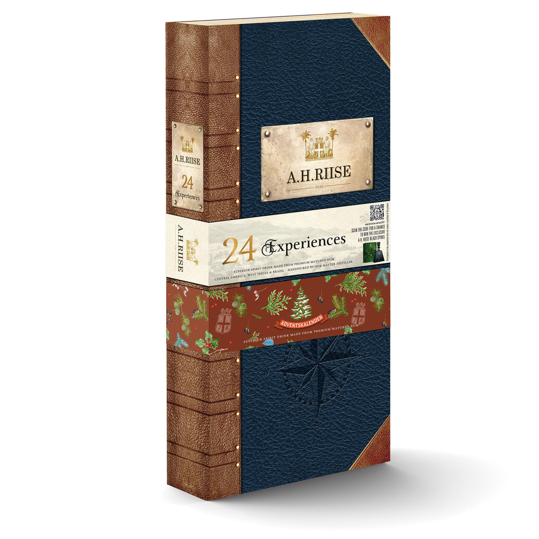 A.H.Riise Adventskalender | Rum-Genuss in der Adventszeit | 24 exquisite Mini-Flaschen | Dänische Tr