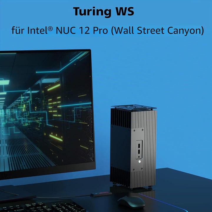 Akasa Turing WS, für Intel® NUC 12/13 Pro (Wall Street Canyon/Arena Canyon), Lüfterloses Gehäuse aus