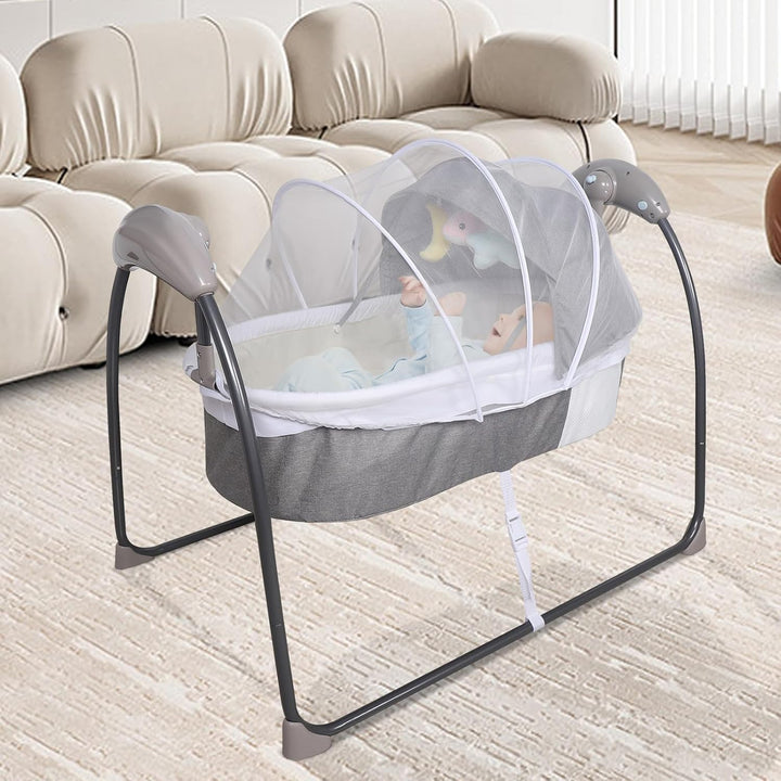 Elektrische Babywiege mit Schaukelfunktion tragbares Schaukelbett für Babys zum Einsatz zu Hause und