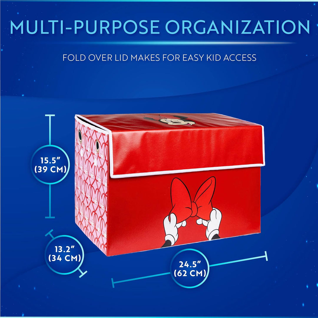 Minnie Disney Mouse Aufbewahrungsbox - Offiziell lizenziert, grosse Organisationsbox, Stoffspielzeug