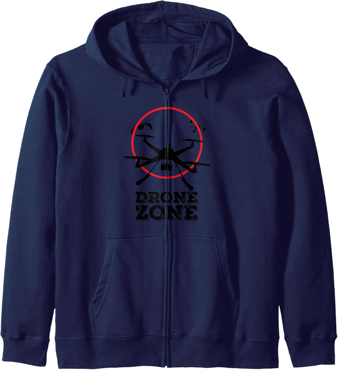 Drone Zone Flying Drone On A Red Zone Cooles Kapuzenjacke