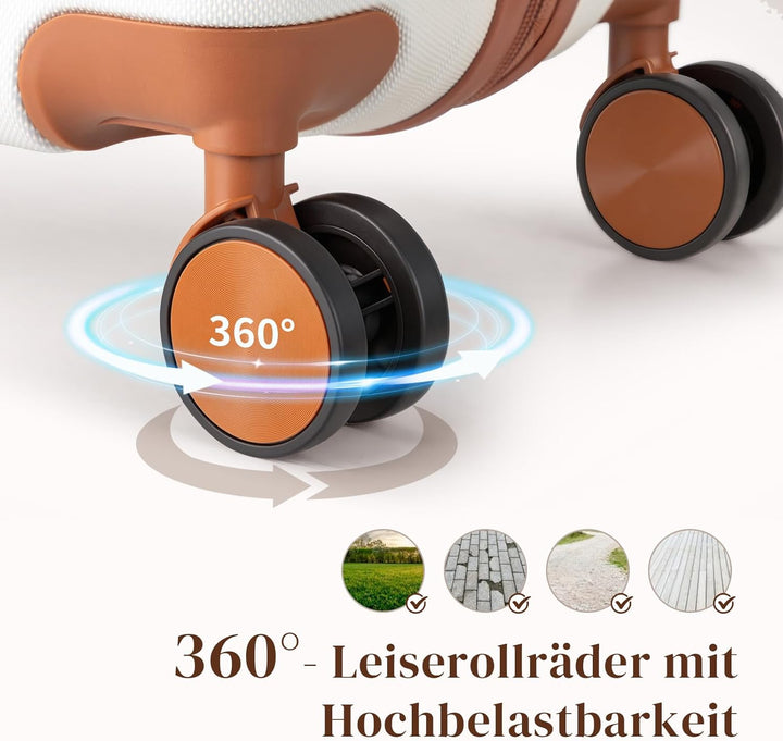 LEADZM Handgepäck Koffer aus ABS, Reisekoffer mit Rollen, Koffer & Trolleys, Hartschalenkoffer, Suit