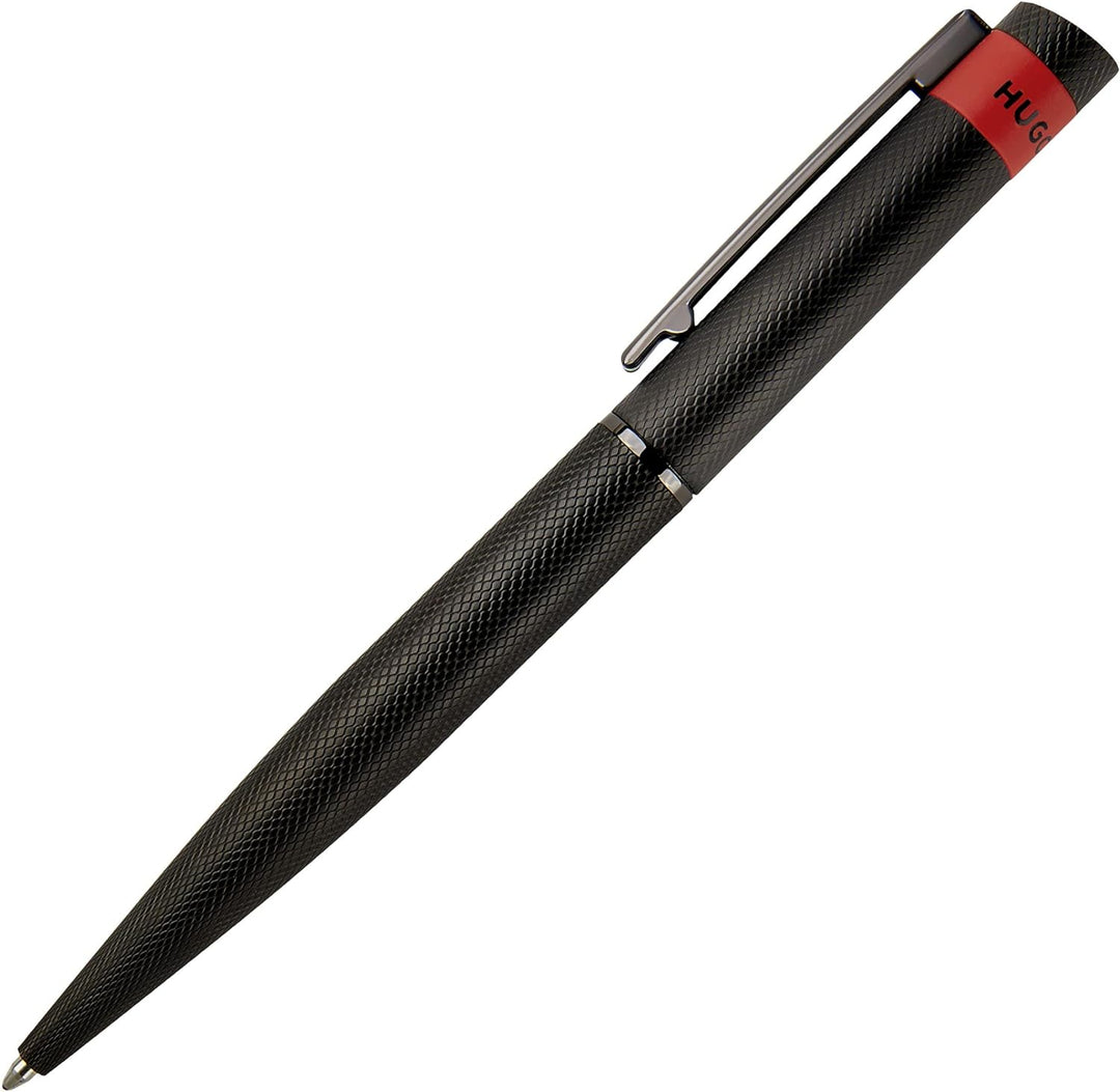 Hugo Boss Stifte-Set Loop Diamond Gun Kugelschreiber & Tintenroller aus Messing hergestellt, Farbe: