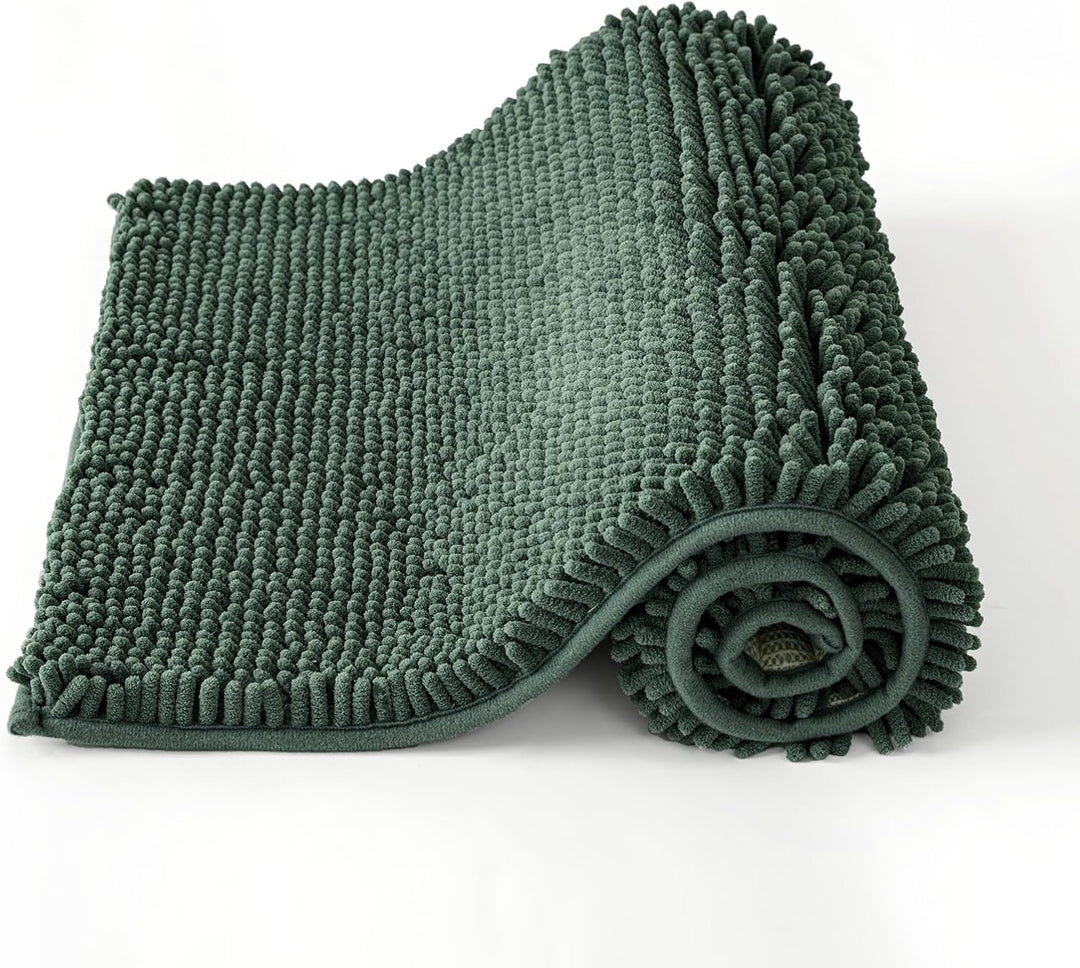 MIULEE 60x90cm Chenille Badematte rutschfest Badvorleger Badteppich rutschfest Waschbar Absorbierend