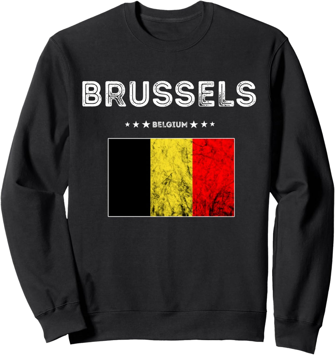 Brüssel Belgien Urlaub Belgier Belgie Flagge Belgisch Sweatshirt