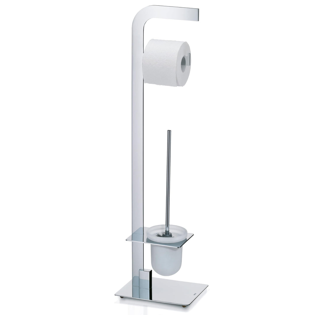 Kela 21991, WC-Bürstentopf und Papierhalterung, Toilettengarnitur, Metall, Canna, 81cm, Verchromt