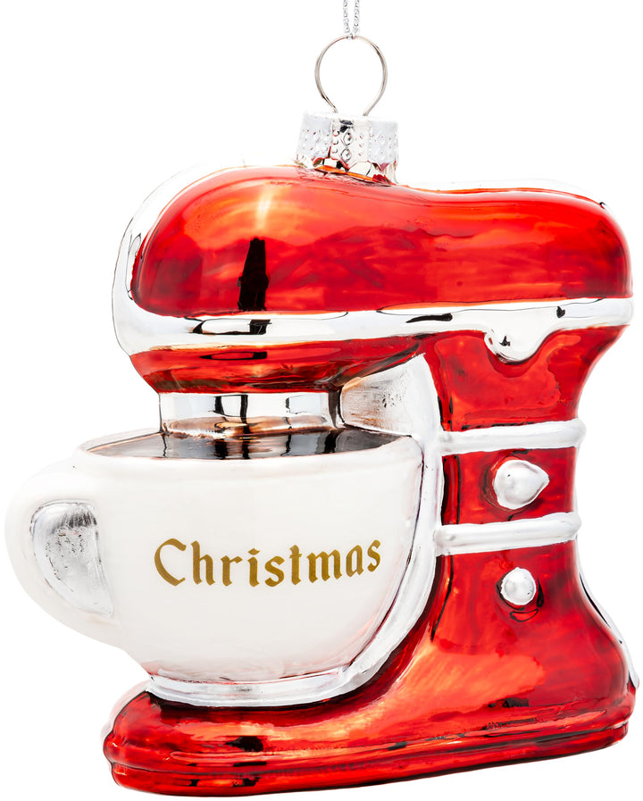 SIKORA Küchenmaschine besondere Weihnachtskugel Glas Christbaumschmuck Deko Figur Weihnachten Anhäng