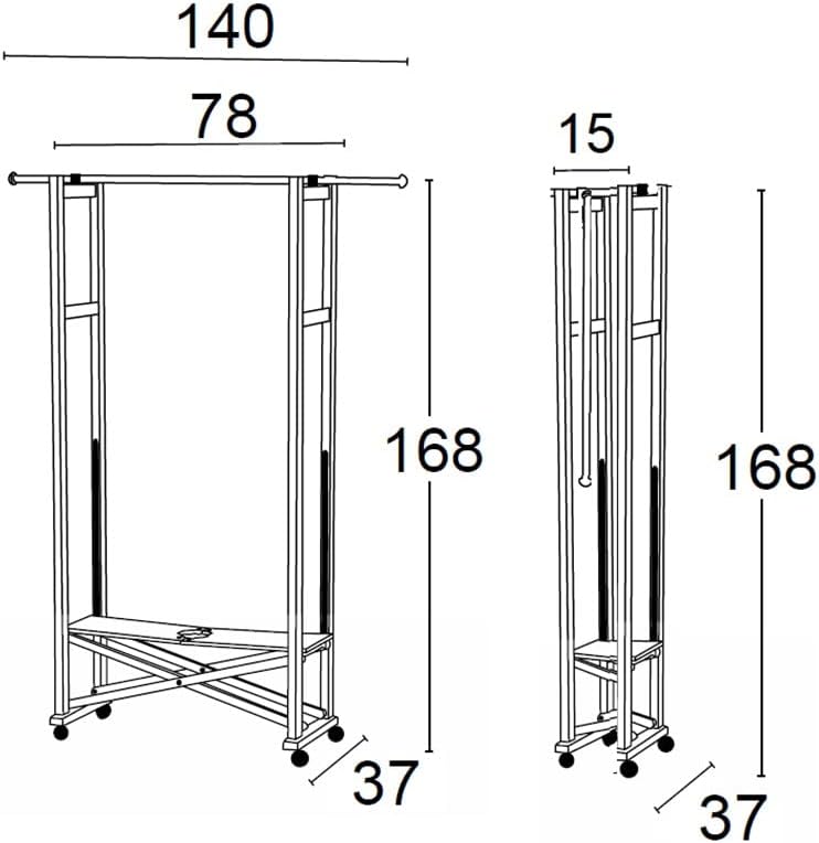 Arredamenti Italia Garderobe ELIOS, Holz - Klappbar - Ausziehbar - Farbe: Kirsche Holz AR-It il Cuor