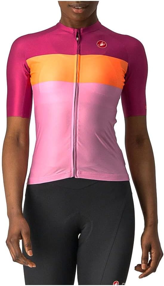Castelli Damen Aero Pro W Jersey Sweatshirt L Pink/Korallenblitz-magenta, L Pink/Korallenblitz-magen