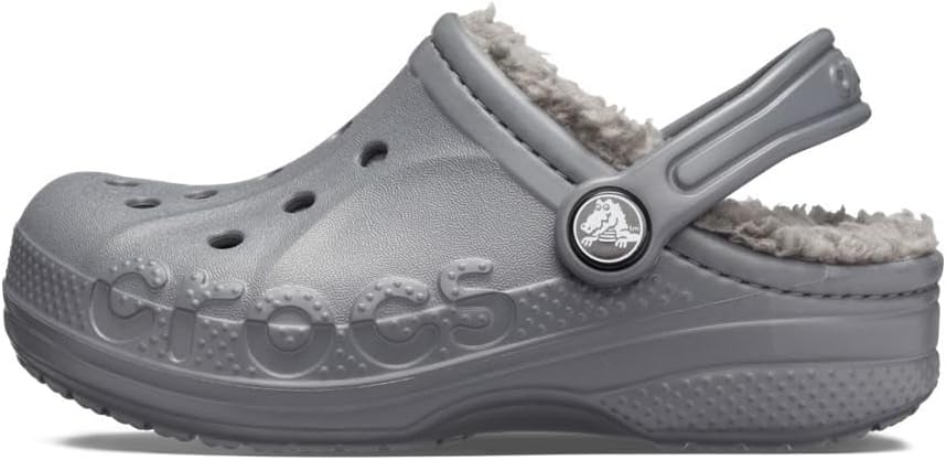 Crocs Unisex Kinder Baya Lined T Clogs 22/23 EU Charcoal, 22/23 EU Charcoal