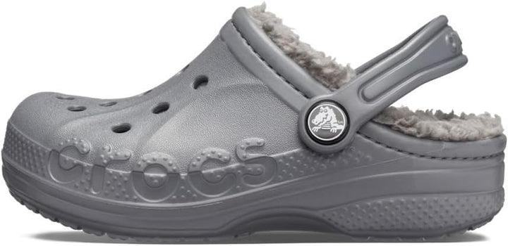 Crocs Unisex Kinder Baya Lined T Clogs 22/23 EU Charcoal, 22/23 EU Charcoal