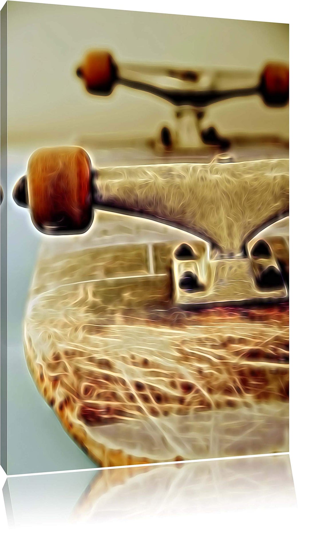 Pixxprint Skateboard als Leinwandbild/Grösse: 100x70 cm/Wandbild/Kunstdruck/fertig bespannt, 100x70