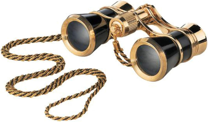 Eschenbach Optik Fernglas Glamour 3x25 Opernglas mit Kette in schwarz-Gold, geeignet für Oper, Theat