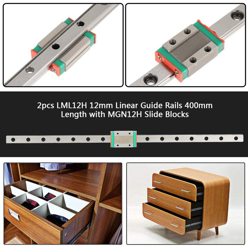 2 stücke Miniatur Linearführungsschienen LML12H mit MGN12H Slide Blocks für DIY 3D Drucker und CNC M