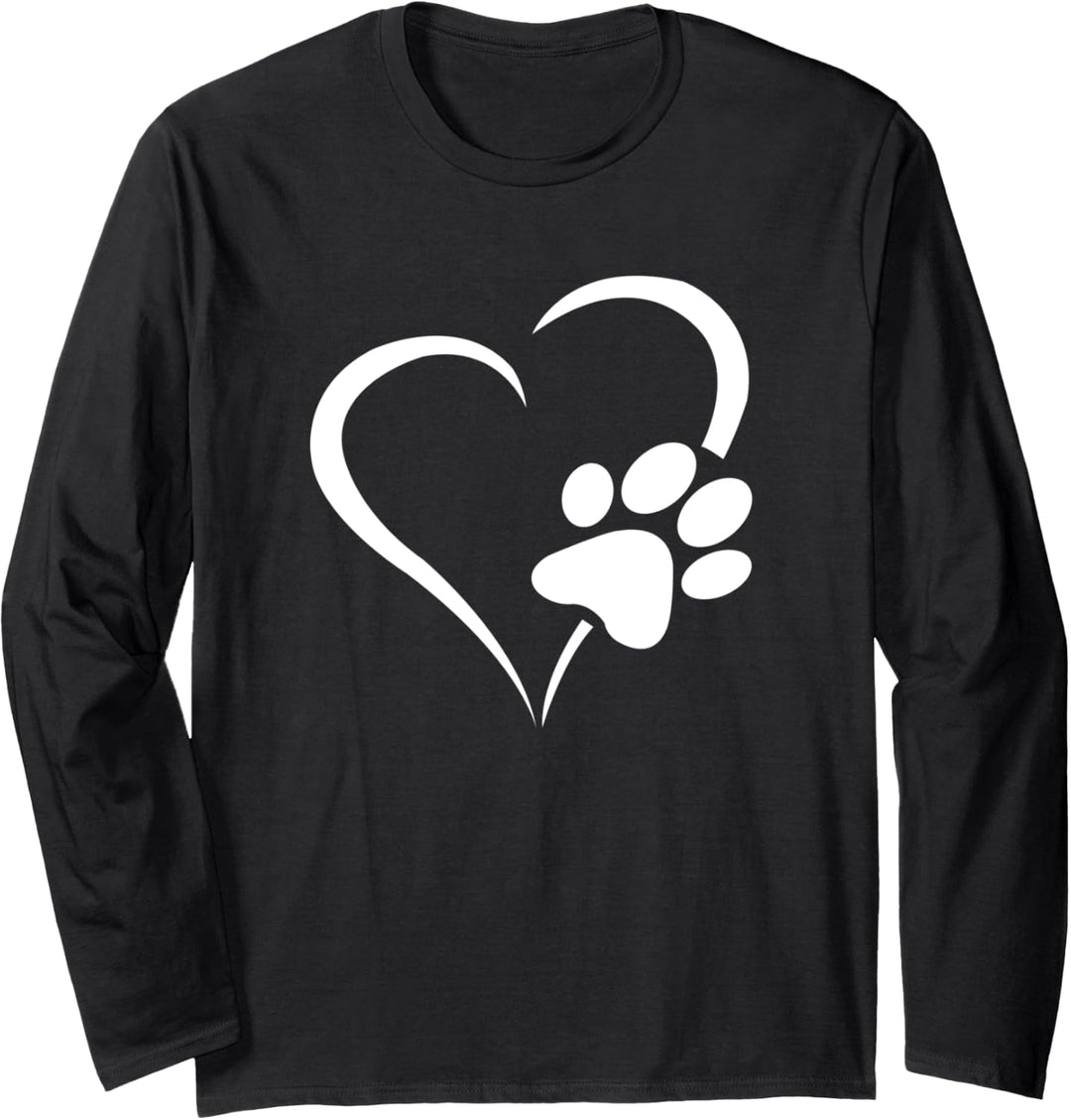 Hunde Welpen Pfoten Herz - Hundepfote Herzchen Hunde Welpe Langarmshirt