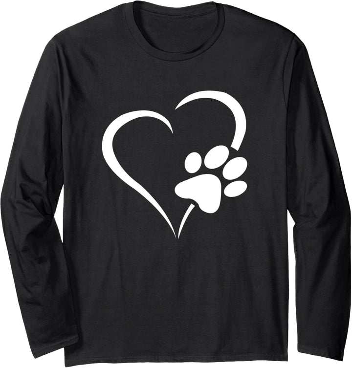 Hunde Welpen Pfoten Herz - Hundepfote Herzchen Hunde Welpe Langarmshirt