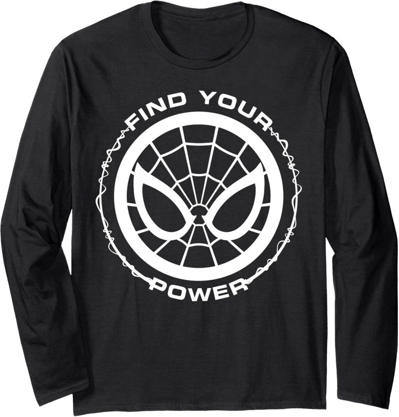 Marvel Spider-Man Find Your Power Simple Logo Langarmshirt