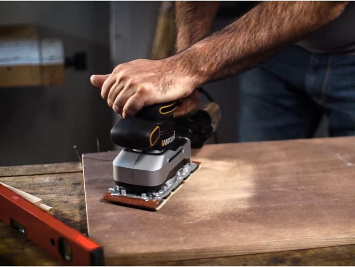 WORX WX642.1 Schwingschleifer 270W– Elektrisches Profi Schleifwerkzeug – Schleifen ohne Staub – Inkl