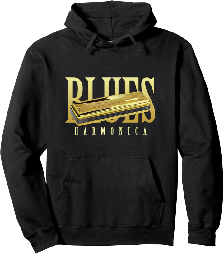 Blues Harmonika Blasinstrument Musiker Mundharmonikaspieler Pullover Hoodie