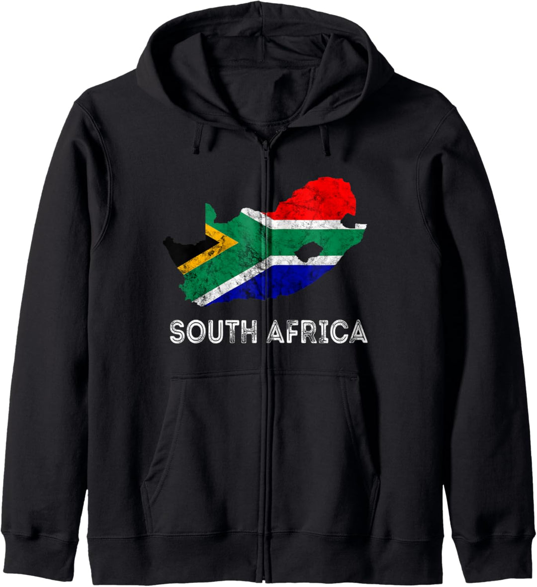 South Africa Südafrika Karte Umriss Südafrikaner Stolz Kapuzenjacke