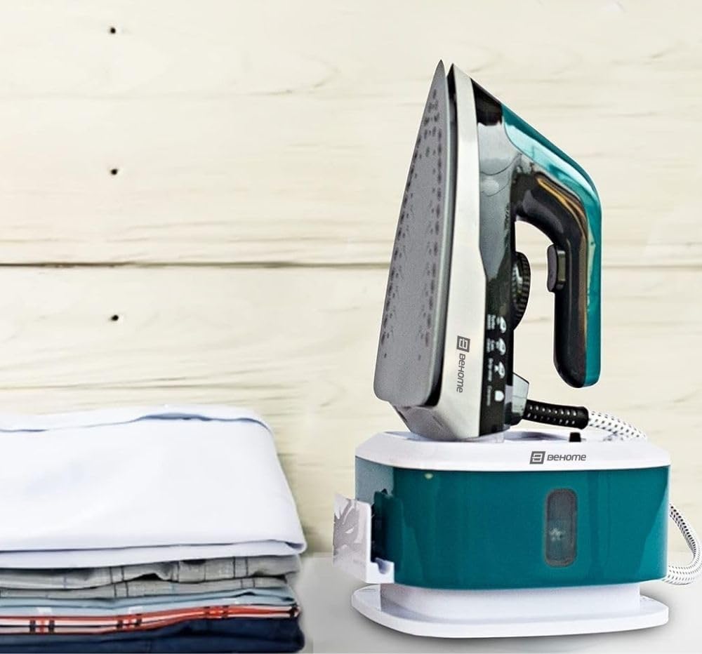 BEHOME Bügeleisen mit kontinuierlichem Dampfkessel und Keramiksohle, 2250 W, Fassungsvermögen 1,5 l,