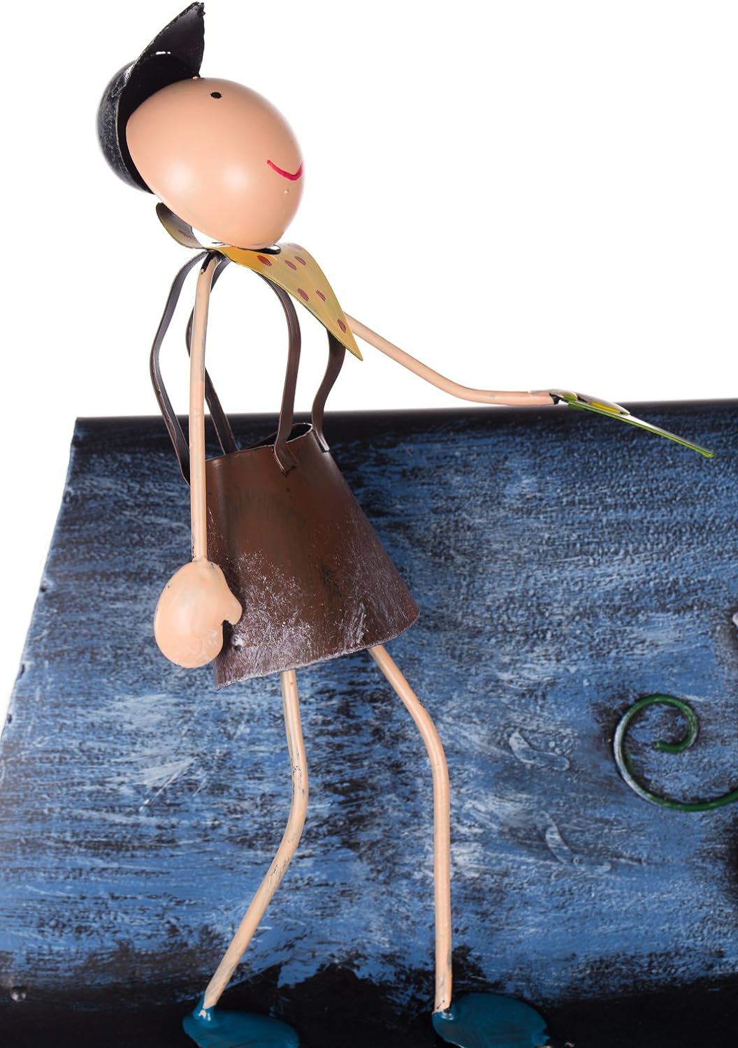 Antiker grosser und sehr edler Briefkasten , Häuschendesign, NA10B336-1 Handbemalt. sehr schön gearb