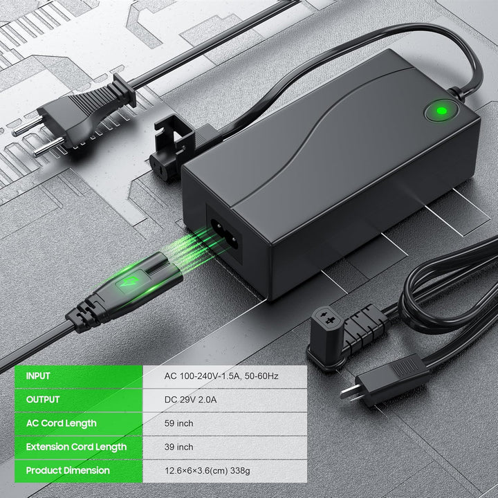 Netzempfänger AC/DC Schaltnetztransformator mit AC Netzteil Wandkabel 29V 2A Adapter für Liftstuhl o