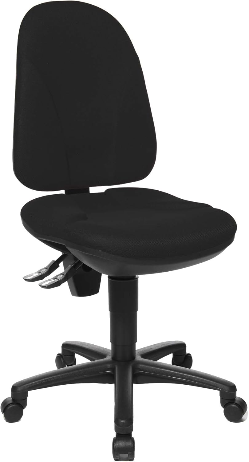 Topstar Point 35, Bürostuhl, Schreibtischstuhl, Rückenlehne höhenverstellbar, Bezugsstoff schwarz, 1