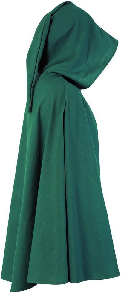 KarnevalsTeufel Cape mit Kapuze Mittelalter-Kostüm Unisex Grün