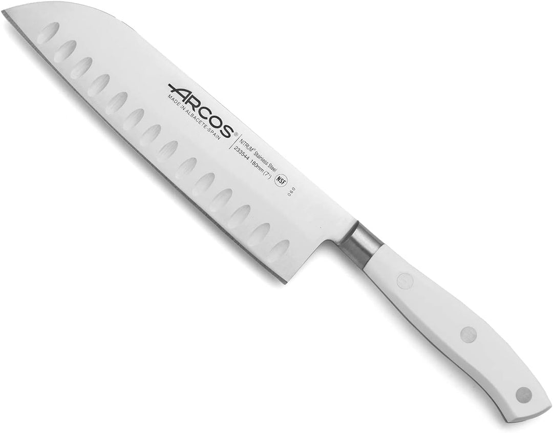 Arcos 233524 Serie Riviera Blanc - Santoku Messer Messer Asiatischer Art- Klinge aus Nitrum geschmie