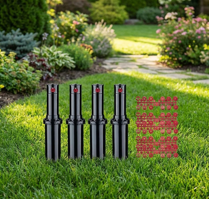 Suinga - Pack 5 x Hunter PGP ADJ Rasensprenger, Reichweite 6,4 bis 15,8 m, Gewinde 3/4 Zoll (5 Stück