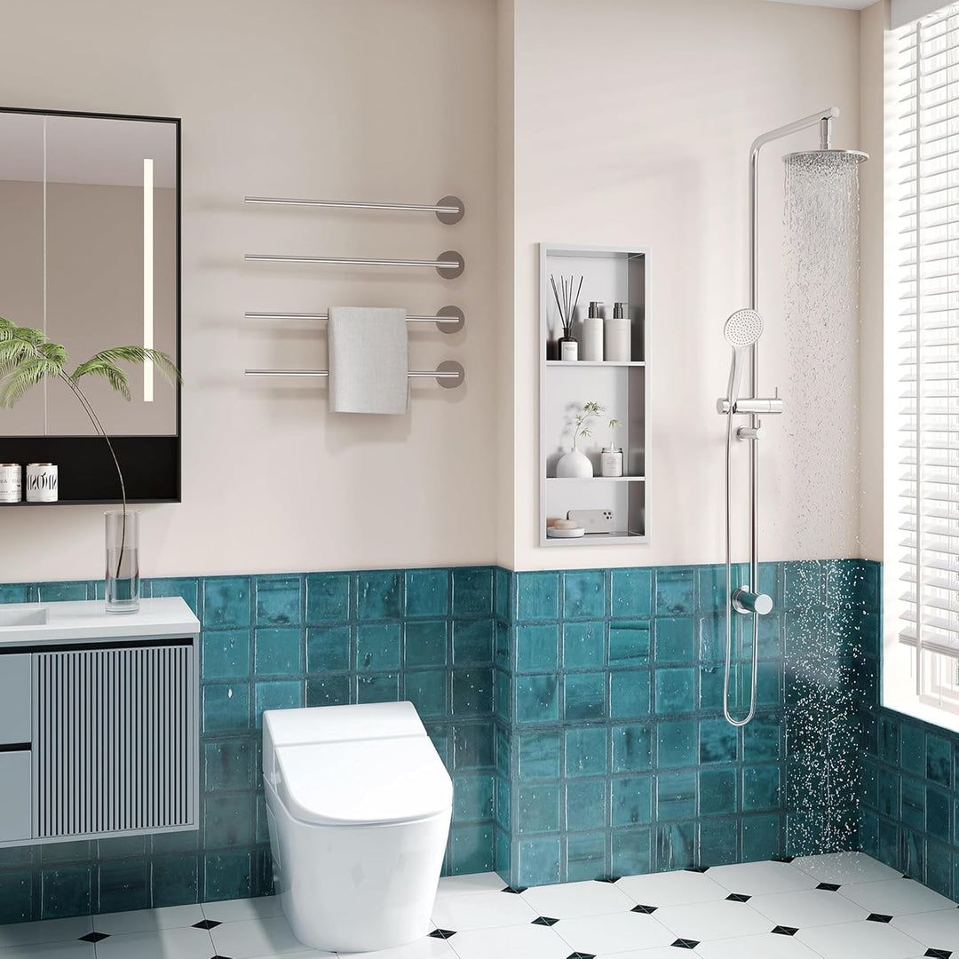 Neodrain Wandnische Dusche Edelstahl Dreifach-Duschnische Wandnische Lagerung für Badezimmer 75x30 c