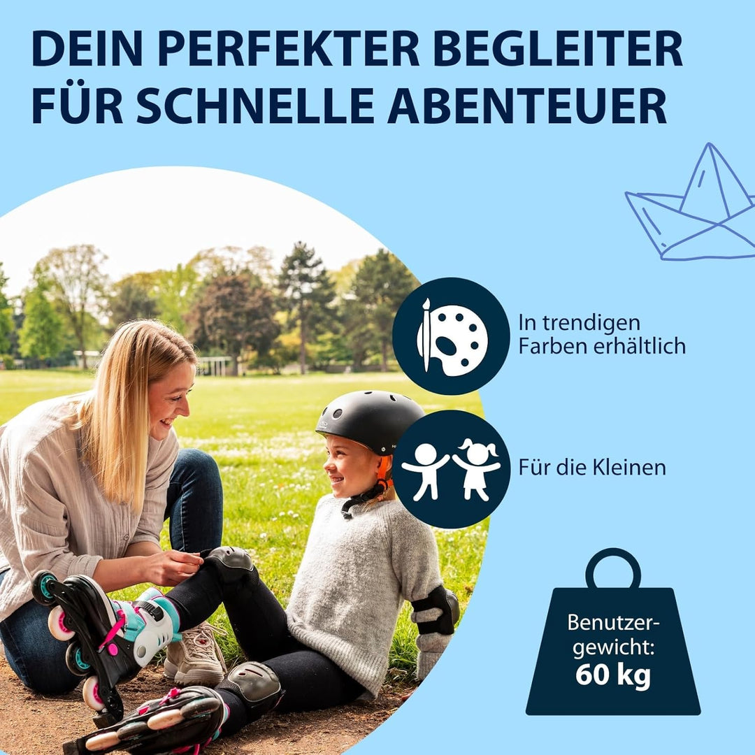 HUDORA Kinder Inliner Basic | Inline Skates für Mädchen & Jungen, verstellbar über 4 Grössen | Leich