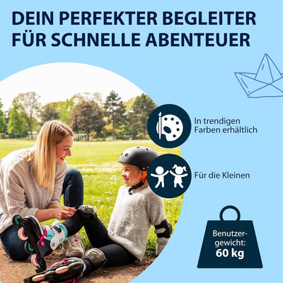 HUDORA Kinder Inliner Basic | Inline Skates für Mädchen & Jungen, verstellbar über 4 Grössen | Leich