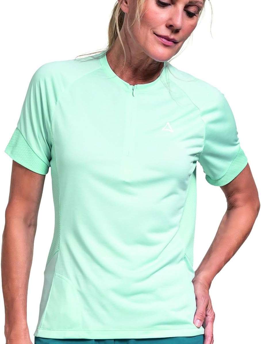 Schöffel Damen Shirt Auvergne L, geruchshemmendes Radtrikot, schnell trocknendes Funktionsshirt mit