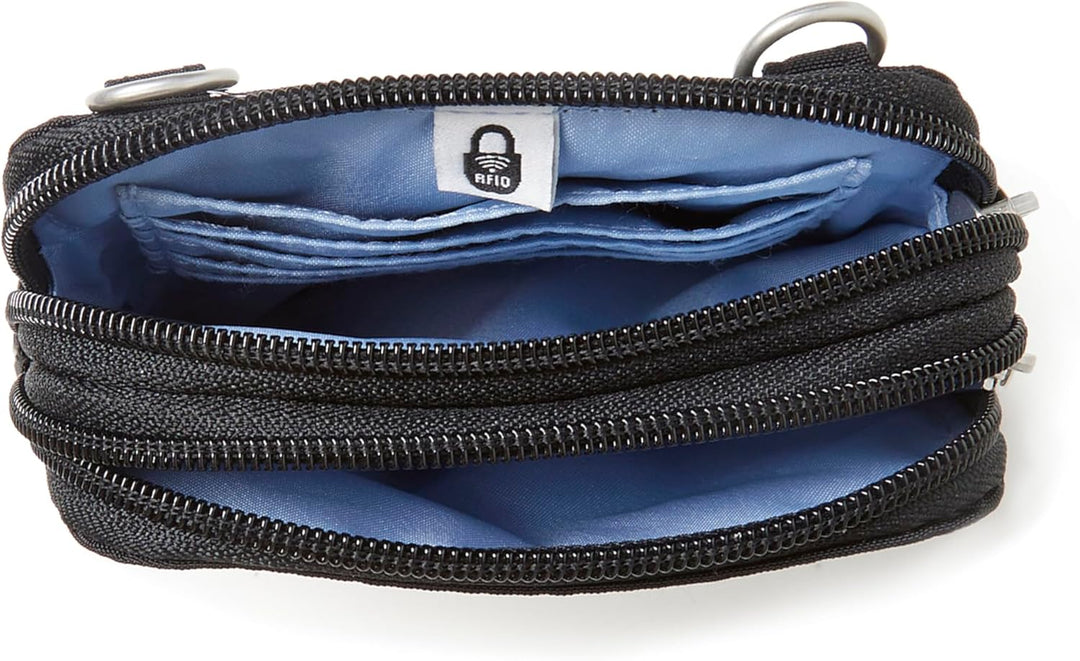 Baggallini Damen Take Two RFID Bryant Crossbody Schwarz, Schwarz