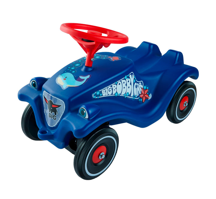 BIG-Bobby-Car Classic Ocean - Kinderfahrzeug mit Aufklebern in Ozean Design, für Jungen und Mädchen,