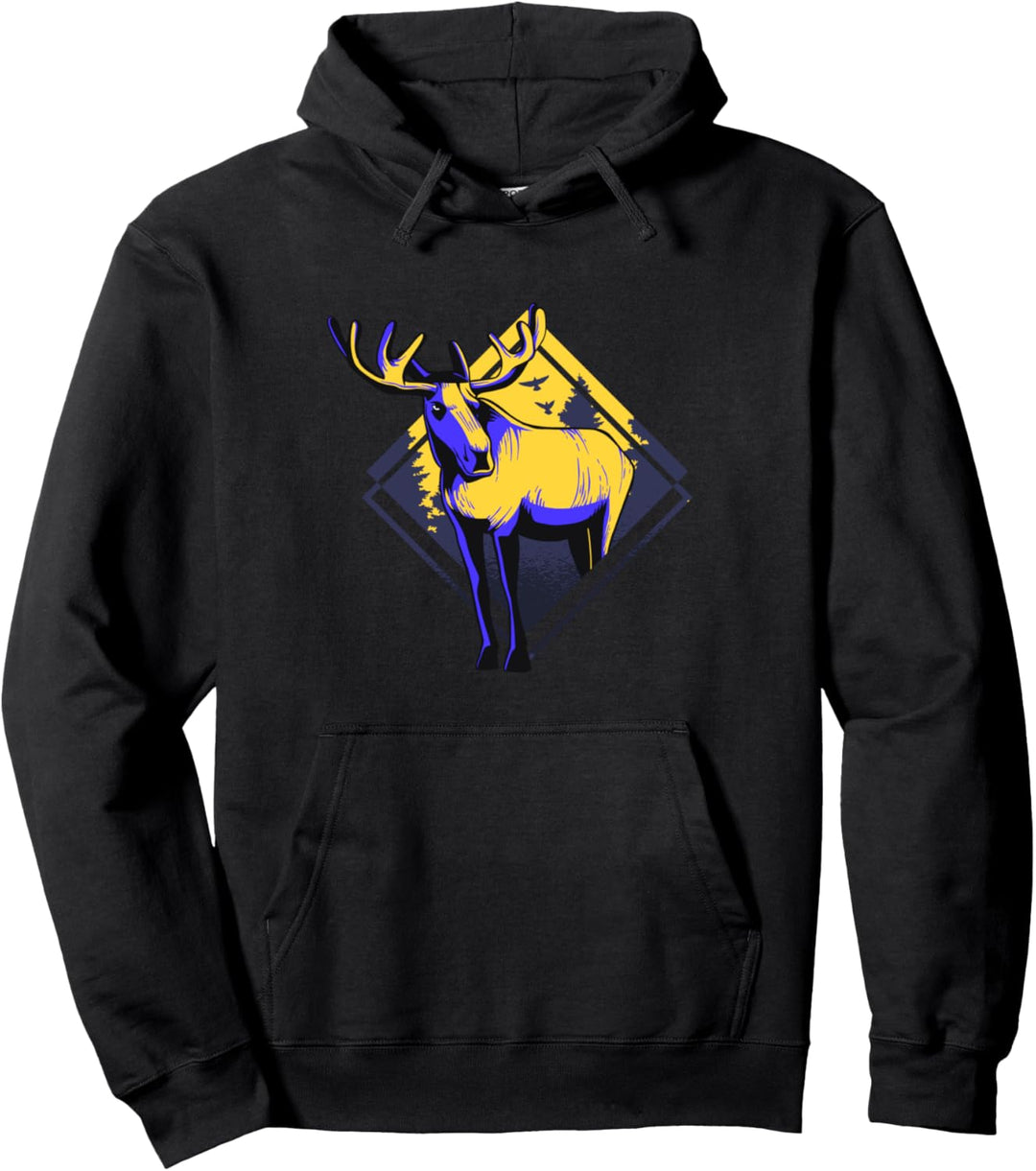 Elch Schweden Flagge Design Schweden Reise Pullover Hoodie
