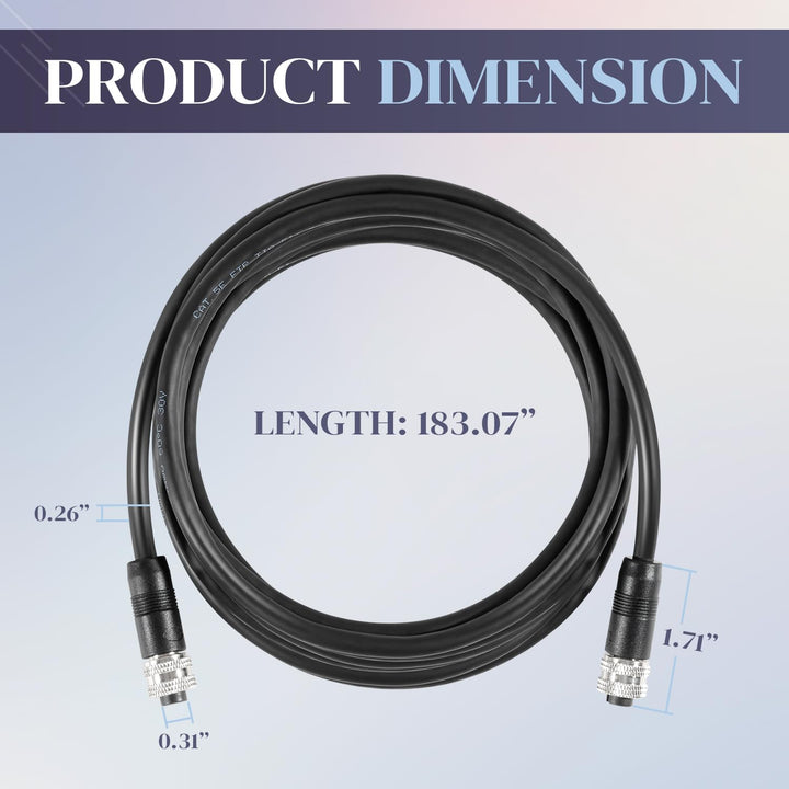 720073-5 Ethernet-Kabel, 4,5 m, Ersatz für Humminbird AS EC 15E, für Helix 15 12 10 9 8 7 und 1100 9