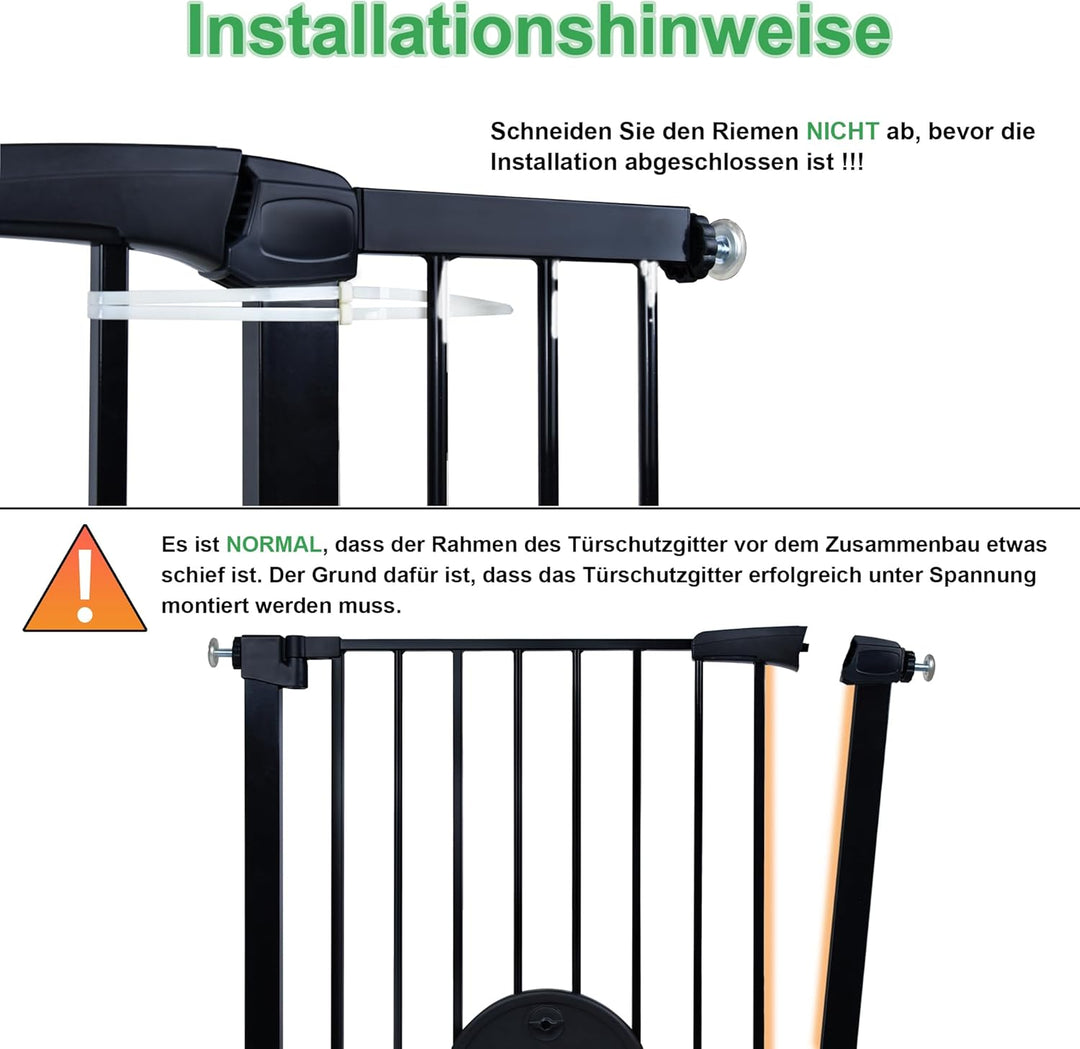 UISEBRT Treppenschutzgitter Türschutzgitter Ohne Bohren für Breiten 75-85 cm Treppengitter mit Katze