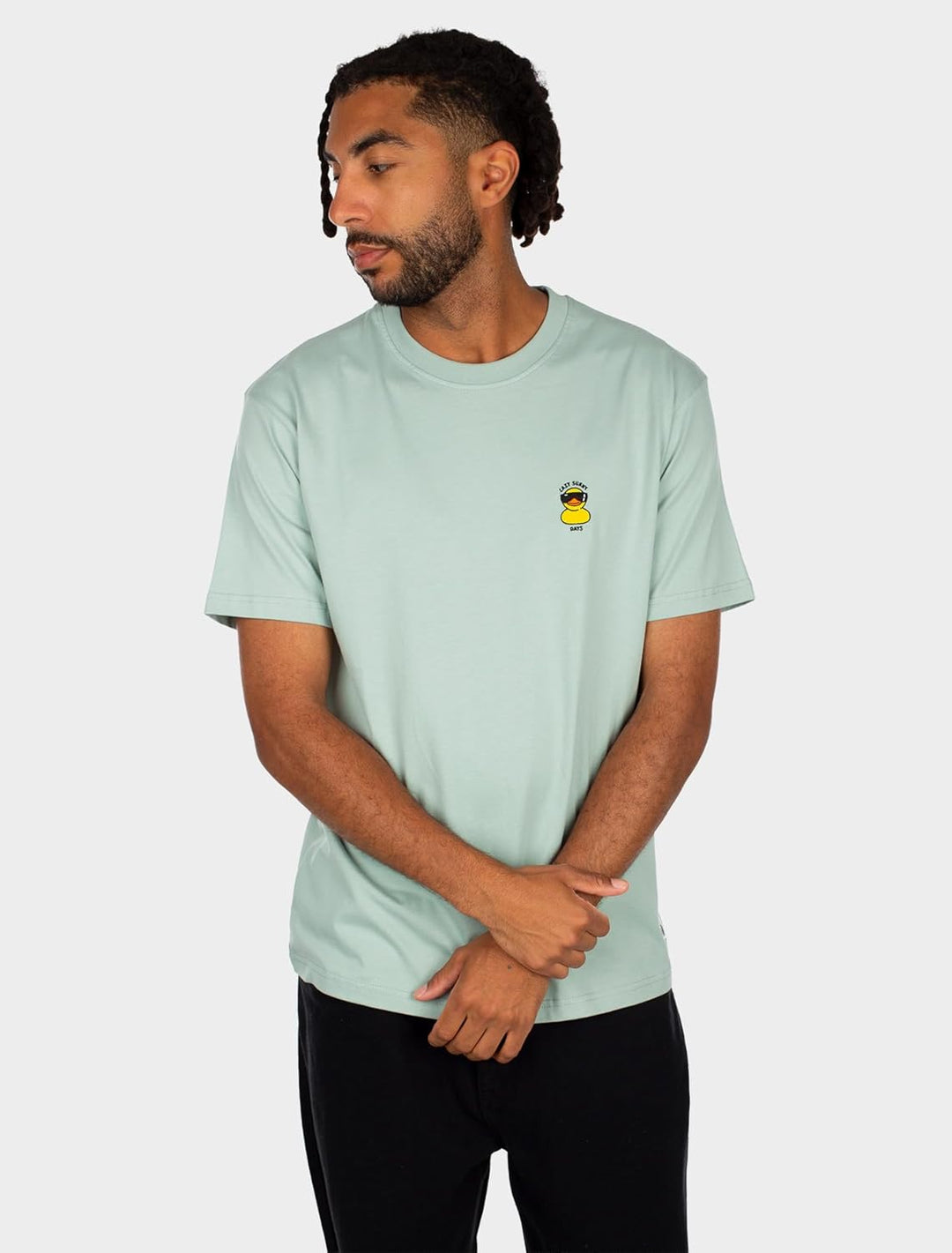 IRIEDAILY Herren T-Shirt Lazy Sunny Day EMB Bio-Baumwolle Regular Fit L Mint Haze, L Mint Haze