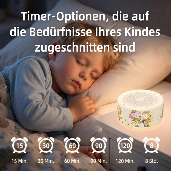 KIPCUSH Weisses Rauschgerät mit 30 High-Fidelity-Soundtracks, Sound-Maschine für Babys, Erwachsene,