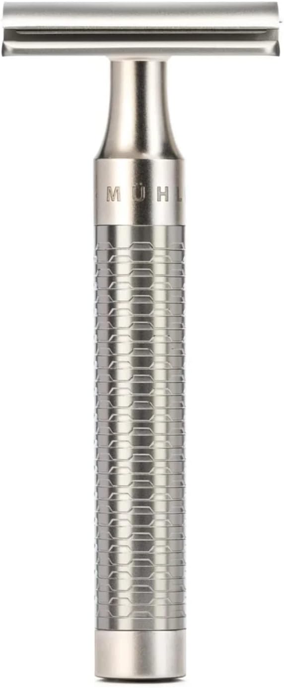 MÜHLE ROCCA Rasierset 3-teilig - Rasierhobel, Rasierpinsel mit Silvertip Fibre, Halterung - Griffe a
