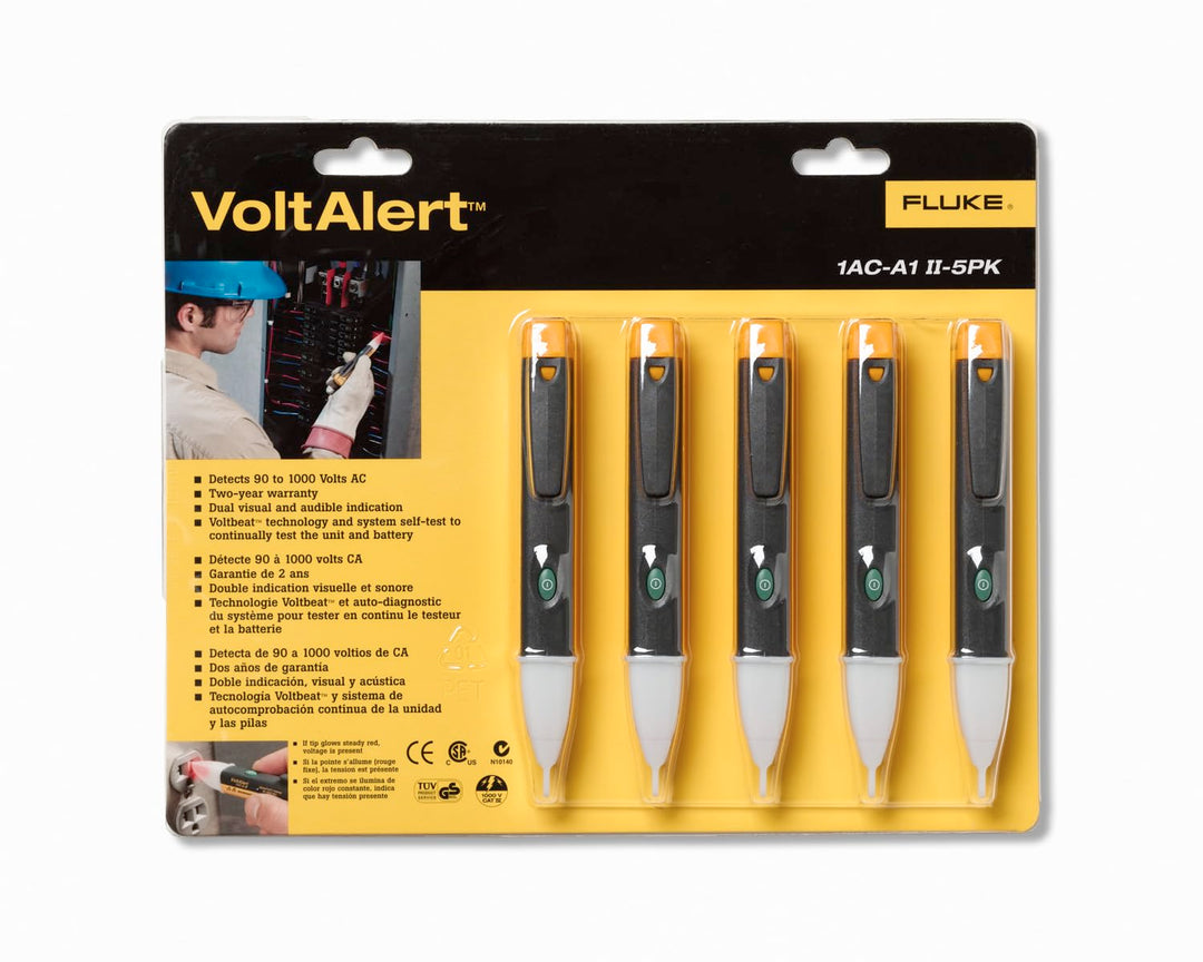 Fluke FLK-1AC-A1-II-5PK VoltAlert AC Non-Contact Voltage Tester (Pack of 5)