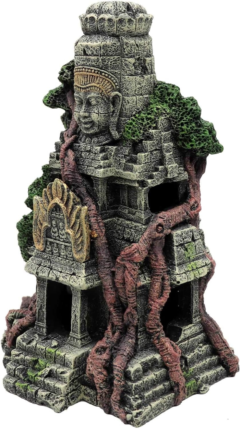 MUYIRTED Aquarium Deko gross Buddha Statue Aqua Ornaments höhle Harz Aquarium Dekoration Für Kleine