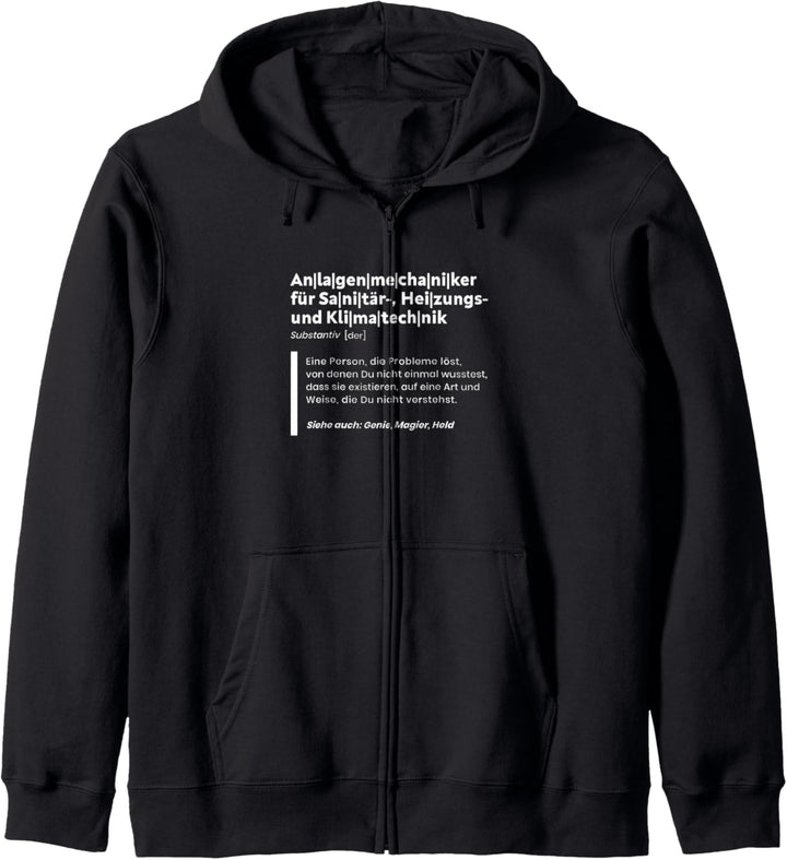 Anlagenmechaniker Definition für stolze Handwerker Kapuzenjacke
