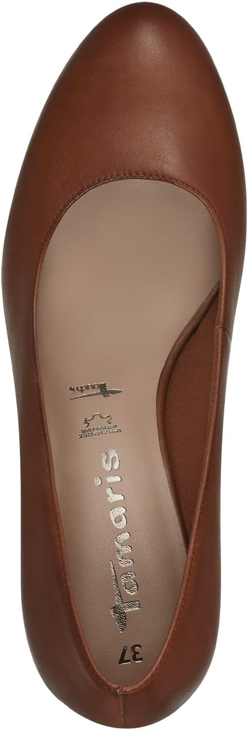 Tamaris Damen Klassische Pumps, Frauen Absatzschuhe,TOUCHit-Fussbett 36 EU Braun Cognac, 36 EU Braun