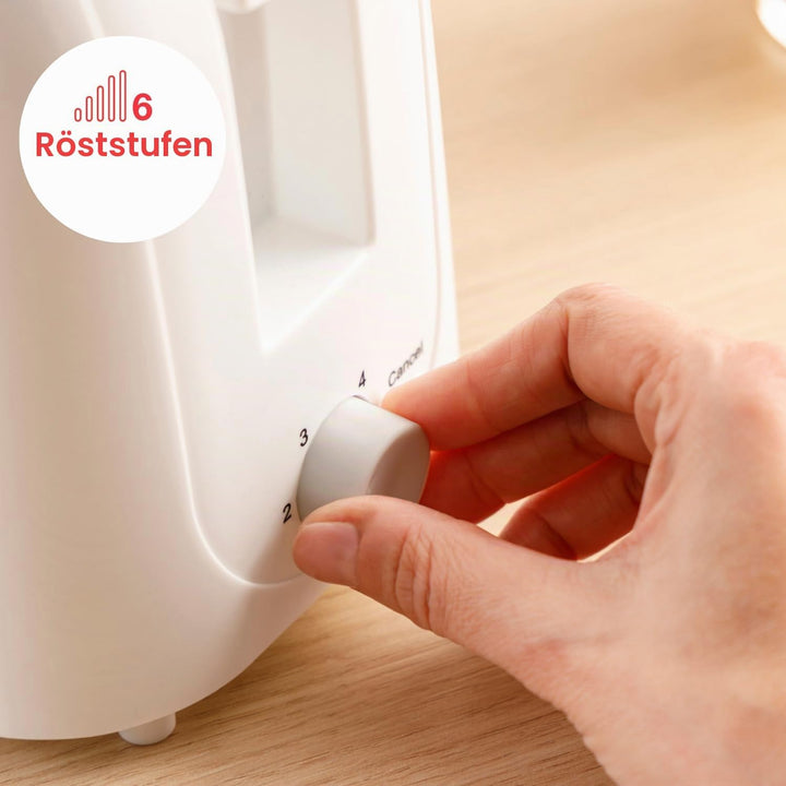 Solac - Mini-Toaster Buon Giorno 750W | 2 Schlitze für Toastbrot | 6-stufiger Bräunungsregler | Selb