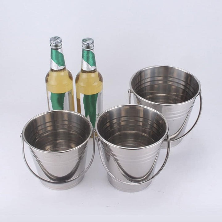 YARNOW Eimer 3L Edelstahl Bier Eimer Halten Eingefroren Länger Behälter mit Griff für Wein Bier KTV