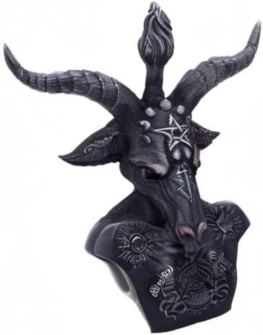Nemesis Now Himmlische Baphomet-Büste, Polyresin, 33 cm, Schwarz/silberfarben